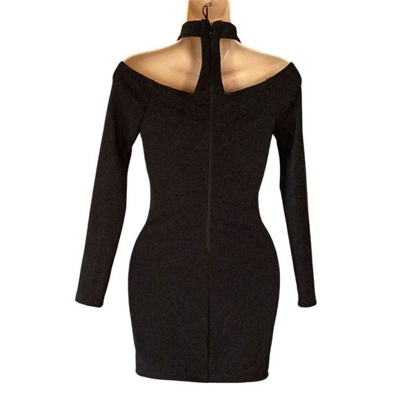 ASTR The Label Margaux Black Choker Mini Dress Women’s XS Bodycon - Picture 4 of 9